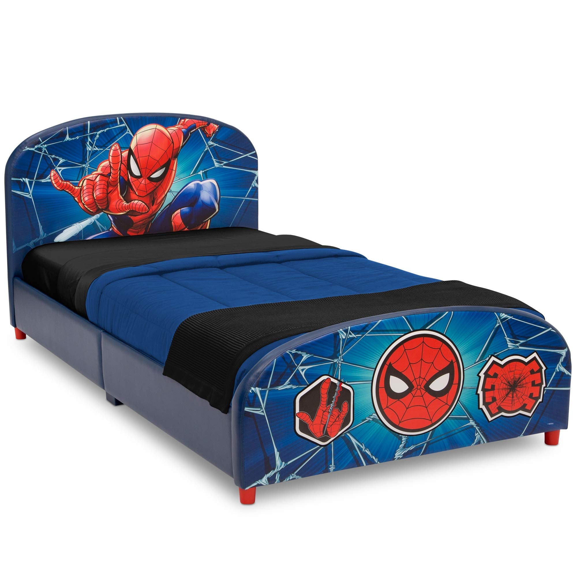 Upholstered Twin Bed, Marvel Spider Man